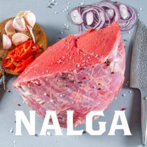 nalga de ternera cortada o entera para milanesas